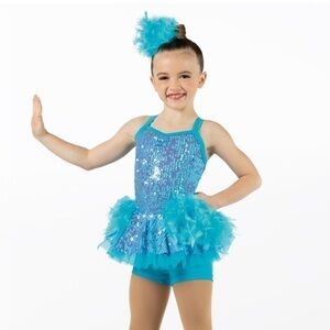 Weissman Showtime 13595 Name Game Costume 6/6X Small Blue Dance